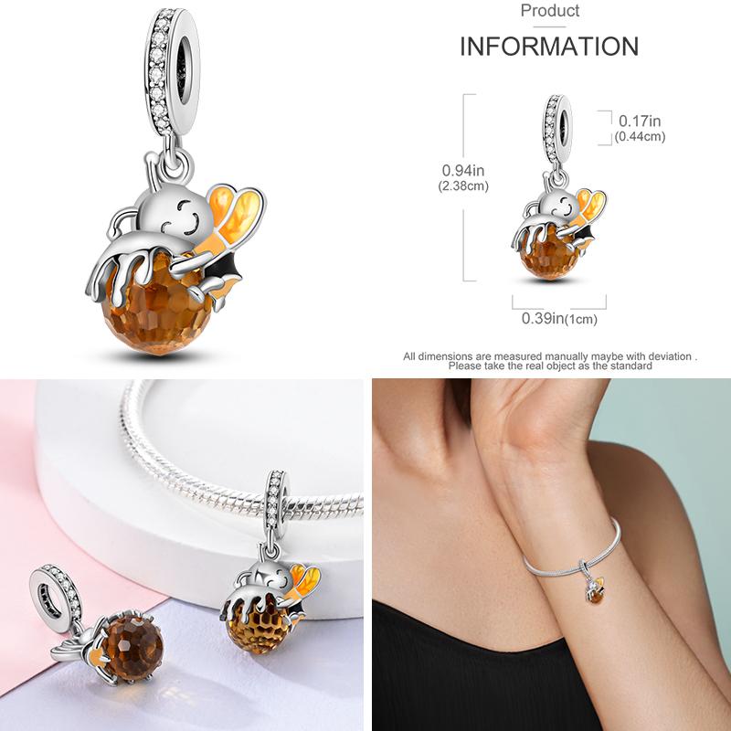 Animal Charms Copper Pet Cat Doggy Paw Sloth Giraffe Glass Beads Fit Original Bracelets Women' Diy Jewelry