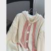 Plus Size 200lbs Women's Hooded Cardigan: Loose-Fit Knit Sweater for Petite Autumn/Winter