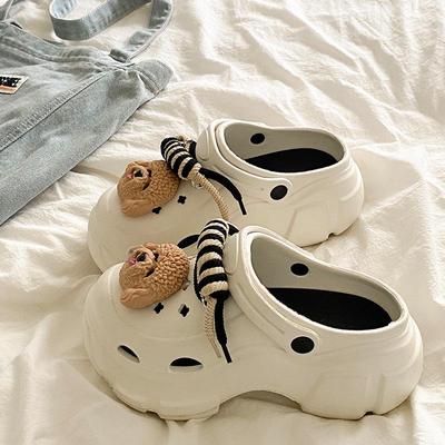 Adorable Kids' Non-Slip Puppy Clogs for Girls - 2025 Summer Beach Toe Slippers with Thick Soles