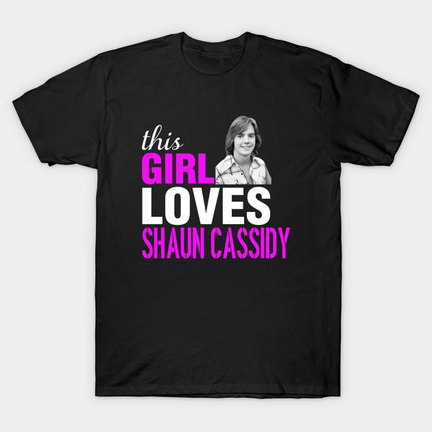 

Men Black Print T-shirt Shaun Cassidy Girl This Girl Loves Shaun Cassidy No-Cut Transfer Paper Print Cotton Tshirt 3XL чорний