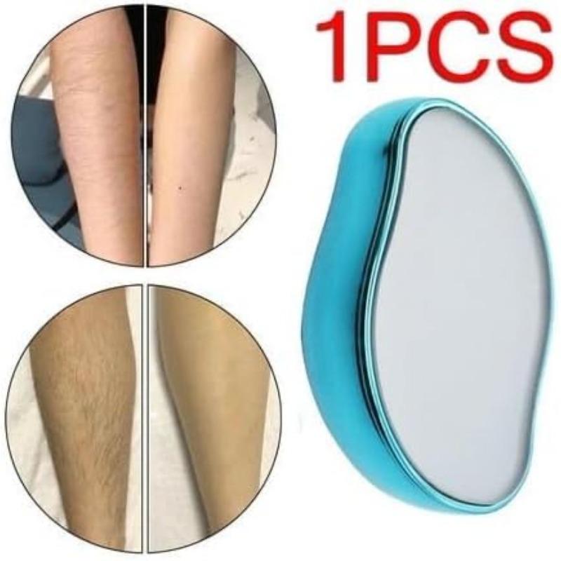 Crystal Hair Eraser - Removedor de pelos indolor para mulheres e homens, braços, pernas e costas, esfoliação suave portátil, reutilizável e lavável