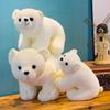 Adorable Plush Arctic Bear Stuffed Animal Soft White Bear Doll For Kids 25cm 35cm 45cm 58cm