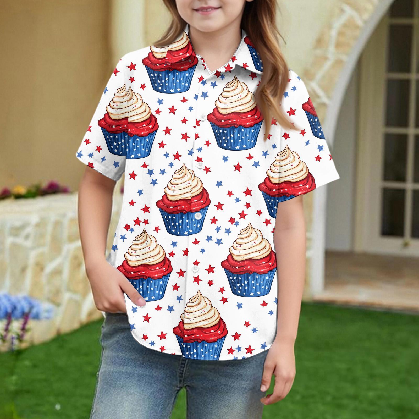 

Summer Girls Short Sleeve Blouse School Uniform Button-Up Shirt Kids Summer School Uniform Button Down Shirt 130 бежевий