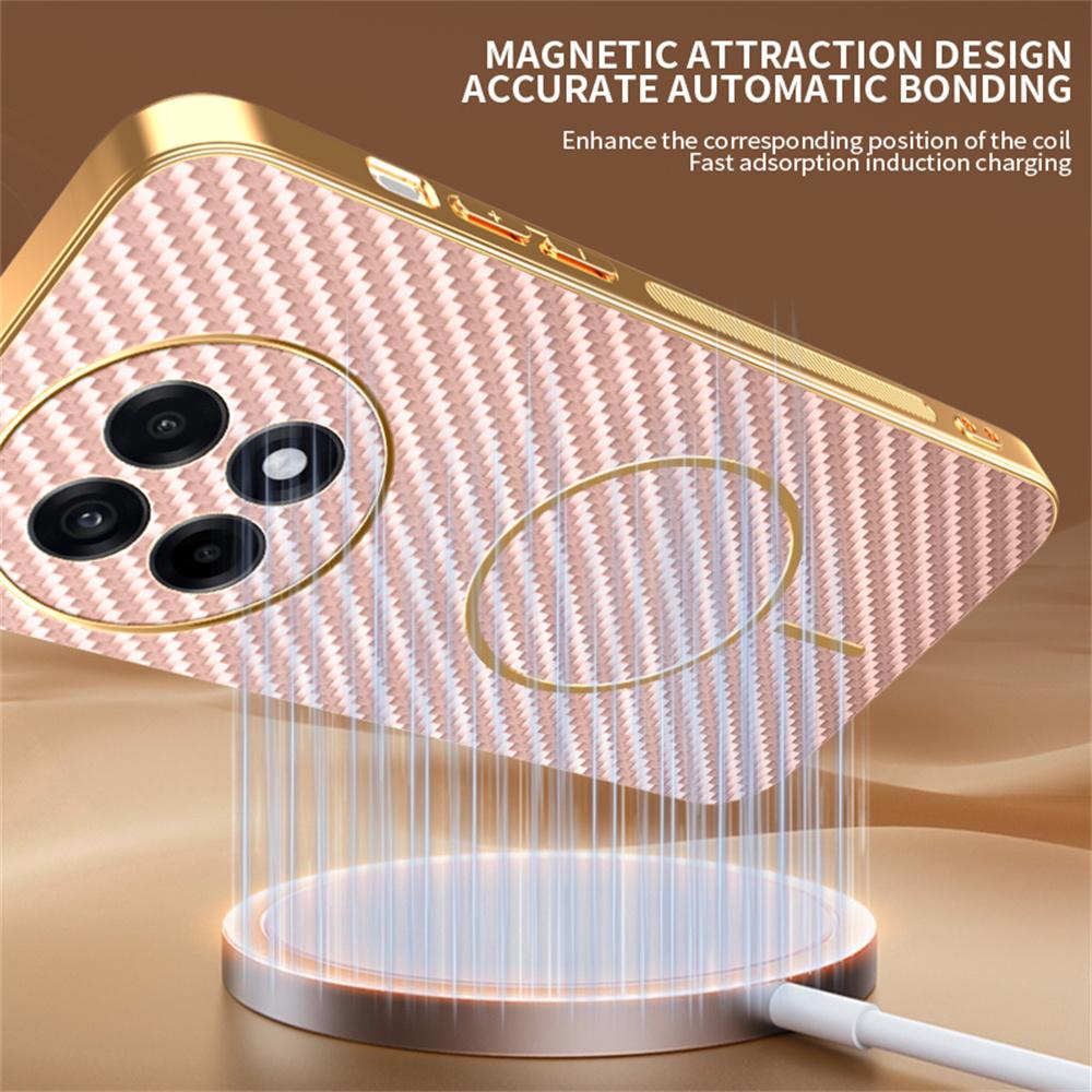 For OnePlus Ace 5 5G/5 Pro 5G/13R 5G Phone Case Carbon Fiber Textured Electroplated TPU Back Cover