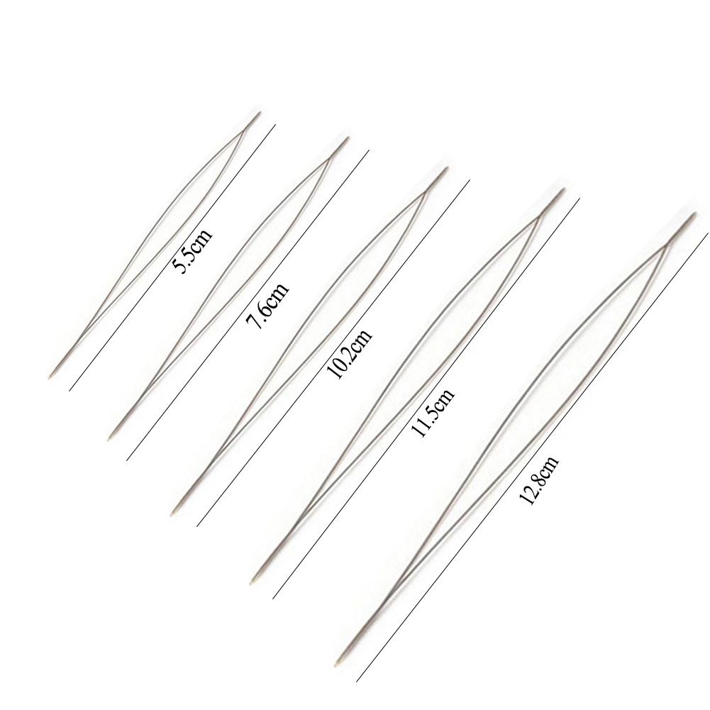 

5Pcs Open-End Bead Threading Needle Set, Special Threading Needle For Crystal Bracelets, DIY Handmade Bead Threading Tool One for each size-5PCS