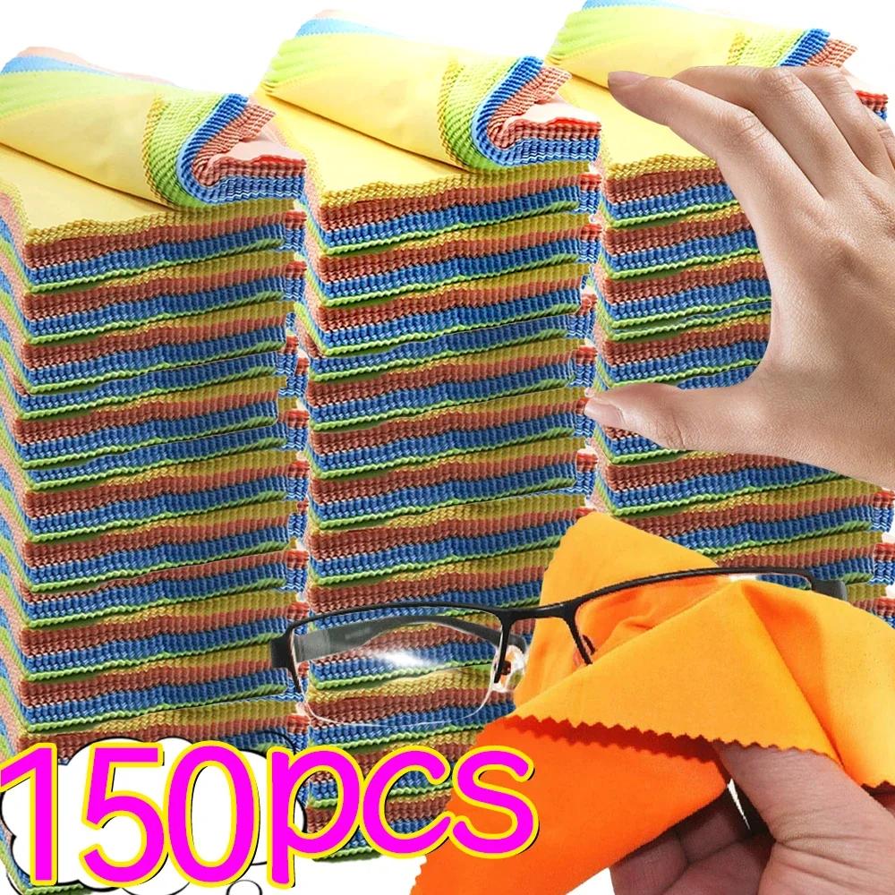 Square Glasses Cleaning Cloth Microfiber Random Color High Quality Glasses Cloth Daily Soft Phone Screen Cleaning Wipe Wholesale