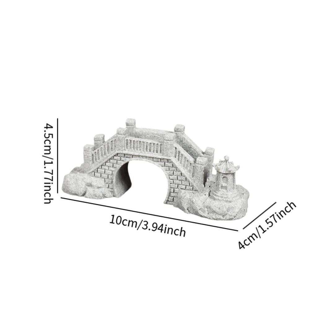 Stone Bridge Figurine Sculpture Sandstone Dollhouse Decoration Accessories