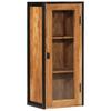 Bathroom Wall Cabinet 40 X 30 X 90 Cm Solid Acacia Wood and Iron