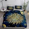 Vintage Moon And Stars Duvet Cover Set King Queen Double Full Twin Single Size Bed Linen Set