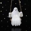 Rear View Ghost Decor Swing Pendant Car Ornament Cute Car Decor Rearview Mirrors Decor Swinging Ghost Car Pendant Resin