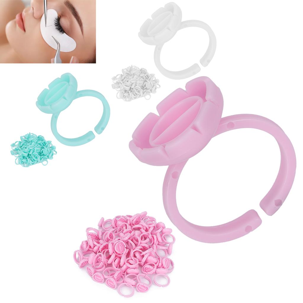 100 stücke Wimpernkleber Halter Tasse Wimpernverlängerung Schnell Wimpern Organizer Werkzeug