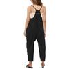 Girls' Casual Sleeveless Jumpsuits Spaghetti Strap Loose Romper Long Pants With Pockets