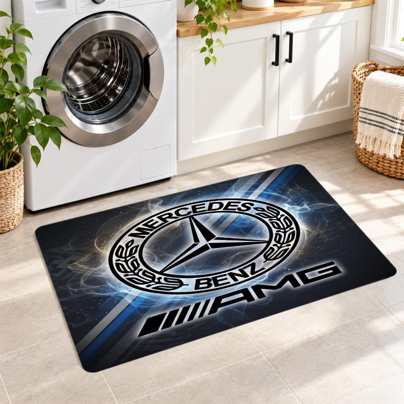 Flannel Kitchen Mat Mercedes Soft Area Rug Non Slip Floor Carpet Home Decoration