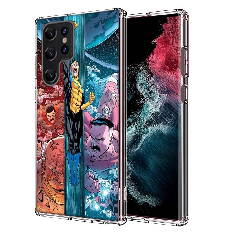 Cartoon Invincible Capa Phone Case For Samsung S26 Ultra S25 Edge Galaxy S23 S21 S20 S24 FE S22 S10 Plus Cover Clear TPU Shell C