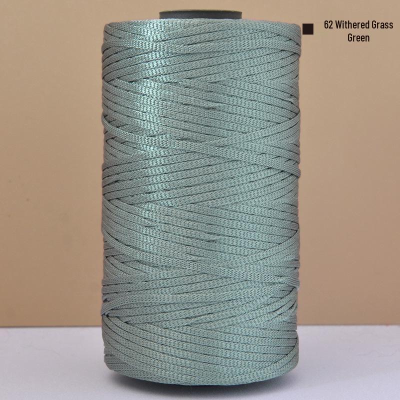 Hand-Woven Mercerized Cotton & Linen Ice Silk Yarn for DIY Crochet Bags, Hats, and Cushions