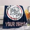 Custom Name Ajax Amsterdam2 Flannel Blanket, High Quality Comfortable for All Seasons, Home Decor, Warmth and Comfort