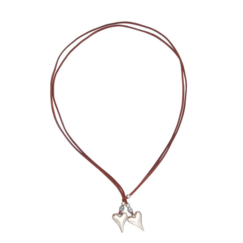 

JMXD Богемское многослойное ожерелье с двойным сердцем, винтажное, ретро, художественная элегантность, модный аксессуар для женщин, высококлассный шикарный подарок