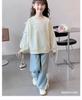 Versatile Girls' Round Neck Pullover Hoodie for Spring and Autumn - Stylish and Sweet for Older Children