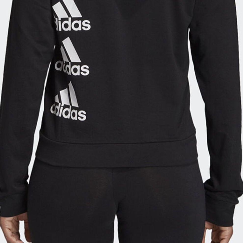 Adidas Hooded Casual Sports Jacket Women Jacket Black FL4094