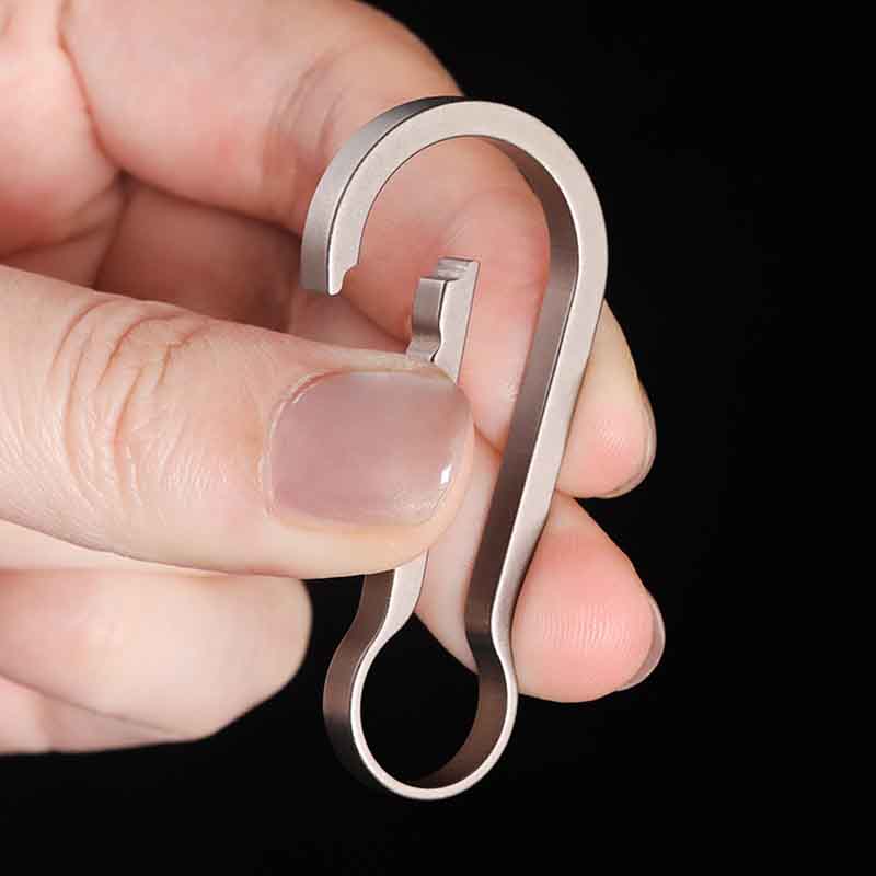 Mini Titanium Alloy Simple Keychain Connection Key Ring Quick-hang Buckle Simple Clasp Horseshoe Hanging Buckle Keyring EDC Tool