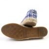 Great CHANEL Leather Shoes COCO Mark Tweed Espadrilles Blue Women 35 G34546 Used