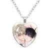 Low Tide In Twilight Anime Necklace Taeju YEO Euihyun KIM Glass Cabochon Heart Shaped Pendant Necklace Charm Jewelry Gift
