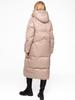 WOMEN' LONG DOWN JACKET WITH ZIPPER AND HOOD