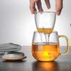 Heat-Resistant Glass Teacup with Infuser & Handle
