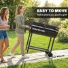 Charcoal Barbecue Grill with 2 Cooking Areas, Portable BBQ Trolley with Wheels, Height Adjustable Grates, Bottom Shelf