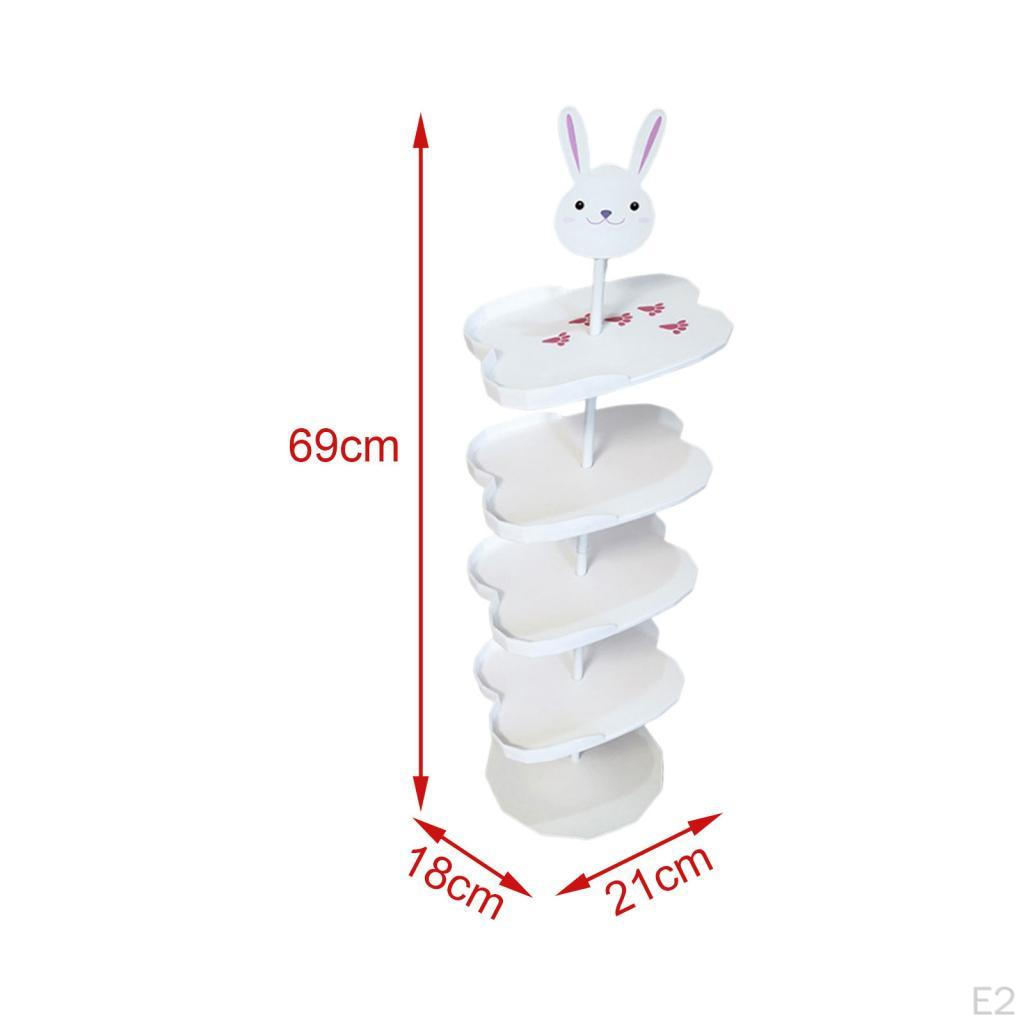 Children Shoe Rack Organizer, 5 Tiers Standing Shoes Storage Shelf, Holder for