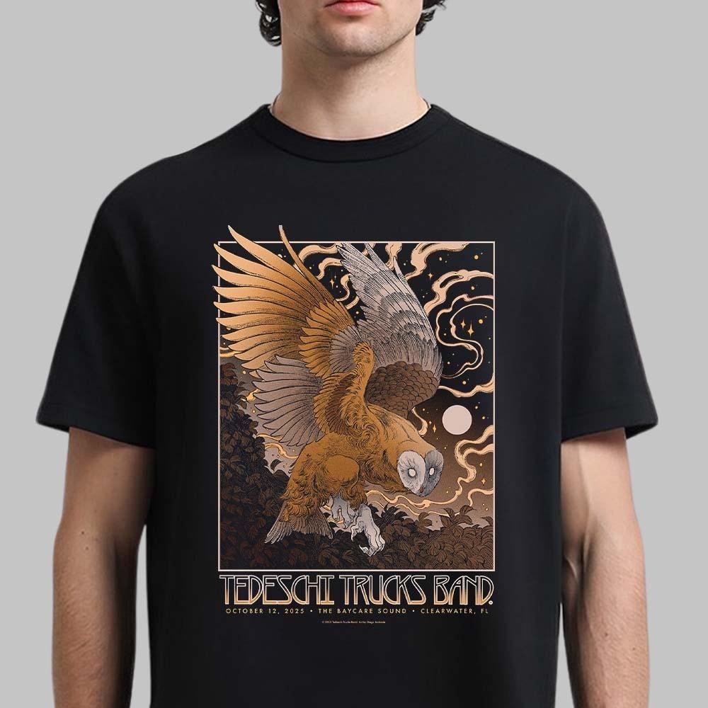 Tedeschi Trucks Band Clearwater Florida 2026 October 12 2026 The Owl Art Tee S
