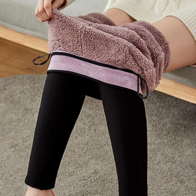 Colanți Cloud Fleece cu Fleece Gros pentru Iarnă Pantaloni Calzi din Bumbac Mărimi Mari Talie Înaltă pentru Aspect Subțire Pantaloni cu Picior Pantaloni pentru Femei