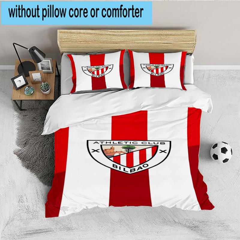 3PCS Football Athletic  Bedding set,Ideal for1pc Duvet Cover And 2pcs Pillowcases Perfect for Christmas gift,Ideal for Bedroom, Dormitory