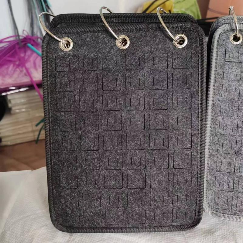 Fashionable Felt Jewelry Organizers Books Portable Travel Earring Necklace Rings Storage Case Jewelry Accessory