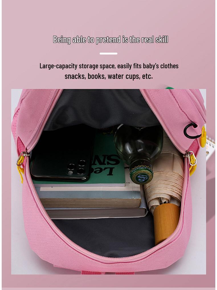 Kids' Cartoon Print Lightweight Backpack with Spine Protection - Ideal for Kindergarten To Elementary School