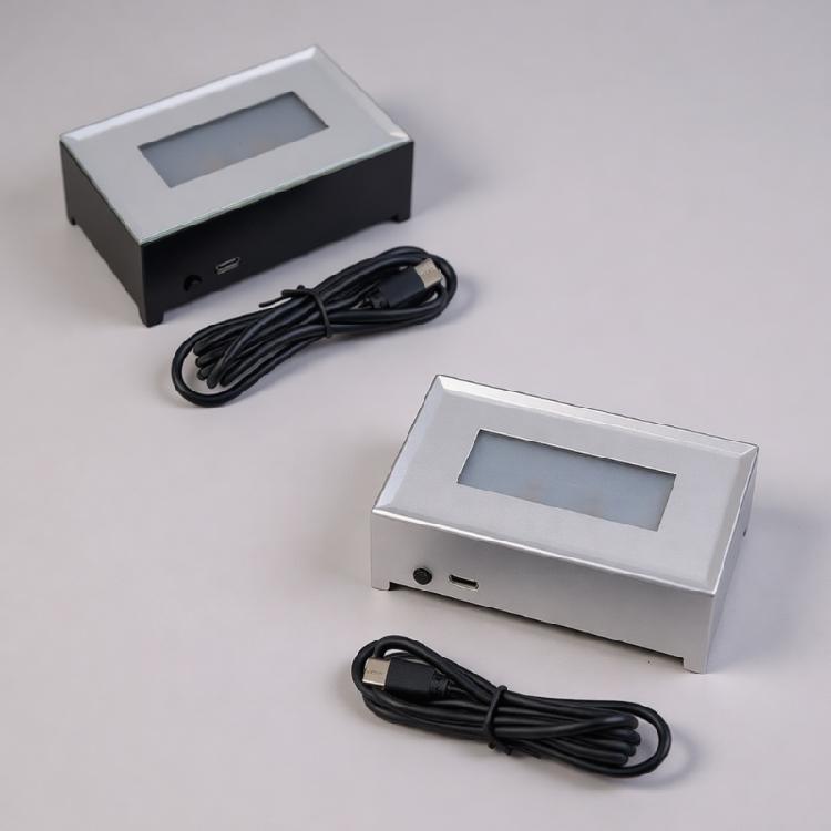 Rectangular 3D Engraved LED Light Base for Versatile Use Featuring Adjustable Colors USB Power and Energy Efficiency