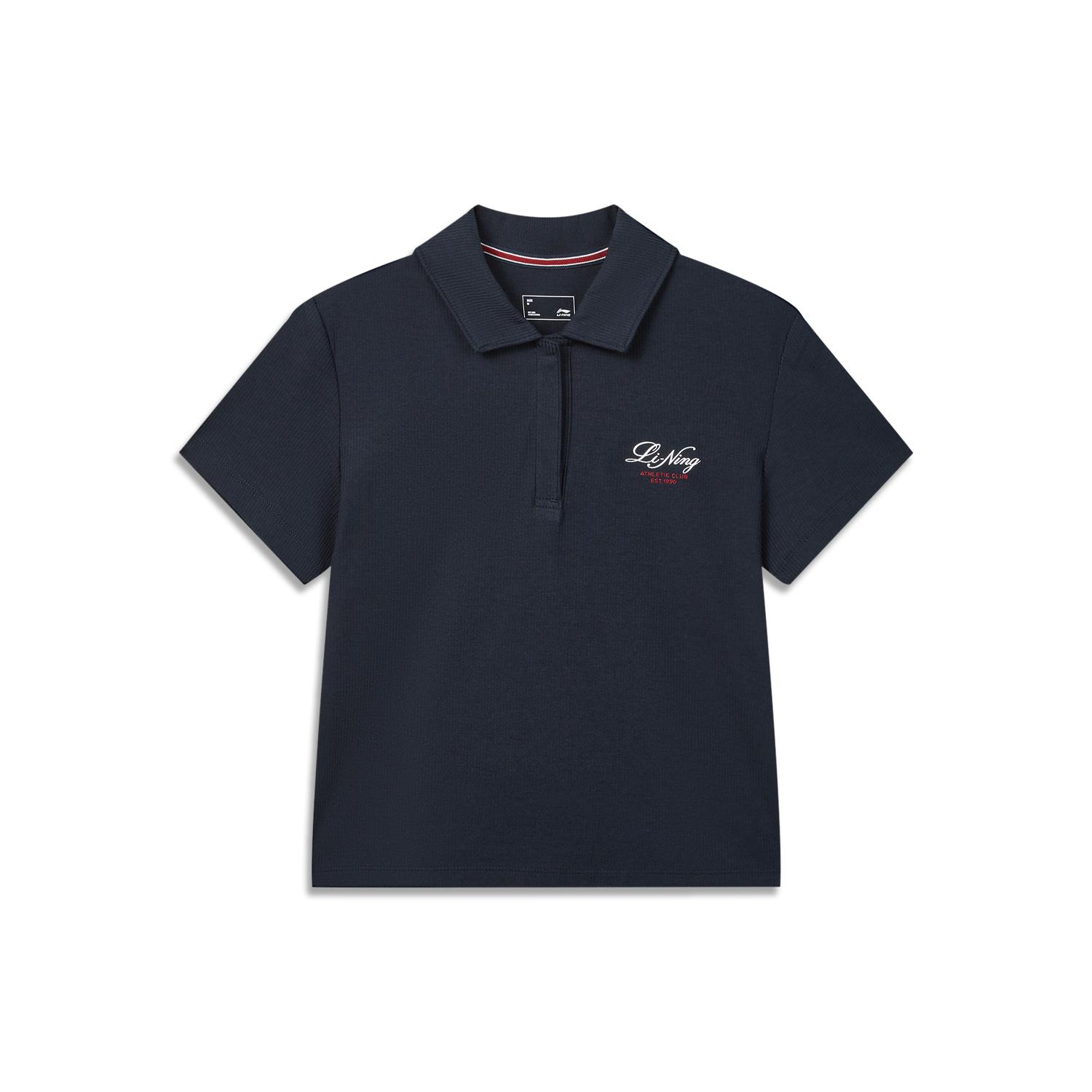 Спортивная серия Li Ning Lifestyle Пуловер Письмо Удобная короткая футболка-поло Женские топы APLW208-4 S