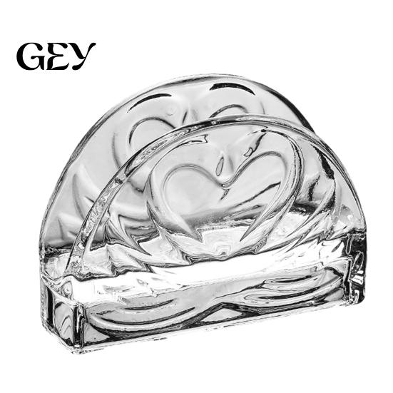 Anti-tip Paper Towel Dispenser Tissue Holder, Crystal Glass Modern Style, Durable Scratch-Resistant Napkin Holder for Restaurant Organizer,