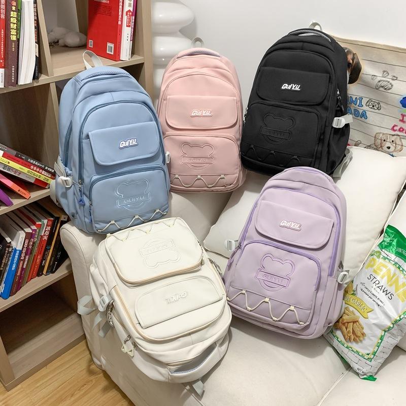 New Korean Version Ins Fresh Girl Backpack Outdoor Casual Backpack Junior High School Student School Bag
