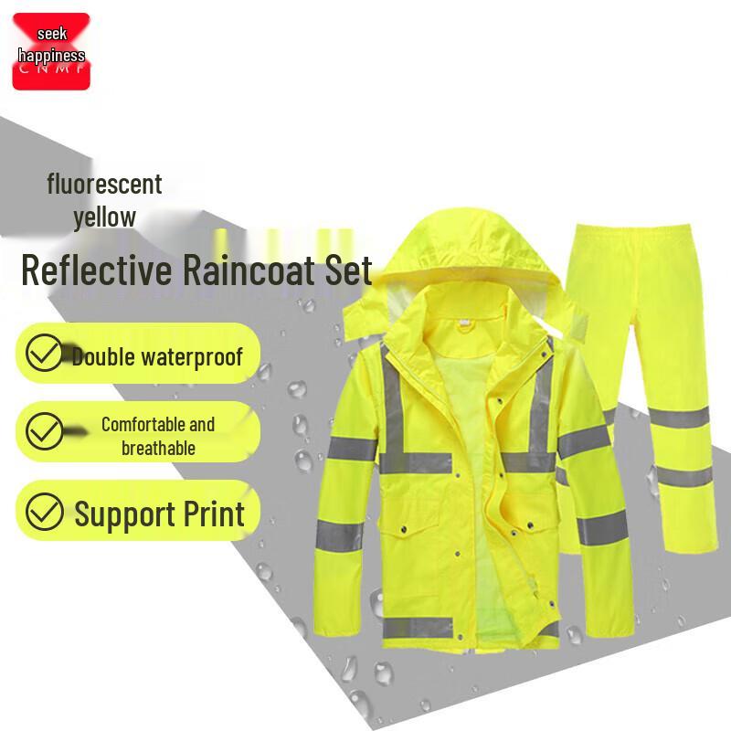 Moufu High-Visibility Reflective Split Rain Suit