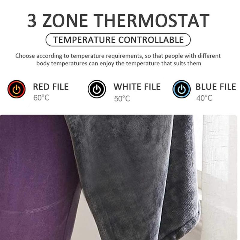 Usb Heated Warm Shawl Electric Heated Plush Blanket Heated Shawl Coral Flannel Heated Blanket Winter Cold Protection Body Warmer