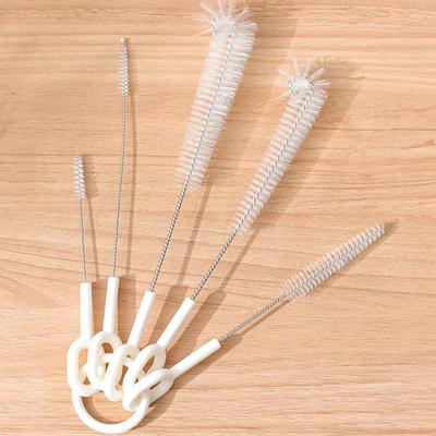5-teiliges Set, Strohhalmbürste, Tassenbürste, Tassenartefakt, kleine Bürste, Spaltreinigungsbürste, Teekannenausguss-Reinigungsbürste, Flaschenbürste