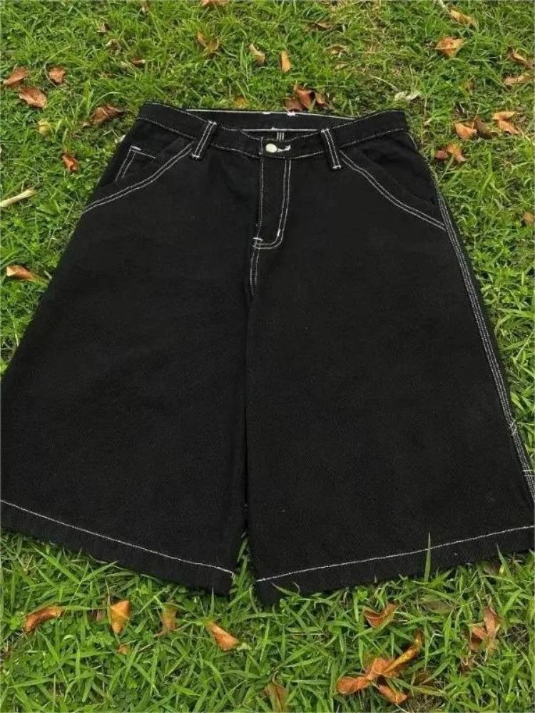 Y2k Vintage Baggy Jeans Shorts Frau Streetwear Jorts Koreanische Harajuku Gothic Übergroßen Denim Hosen Stickerei Sommer