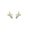 Exquisite Diamond-Encrusted Silver Snake Earrings – Luxurious, Unique Design with a Modern Style.