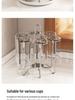 Stainless Steel Rotating Cup Holder & Draining Rack for Countertop