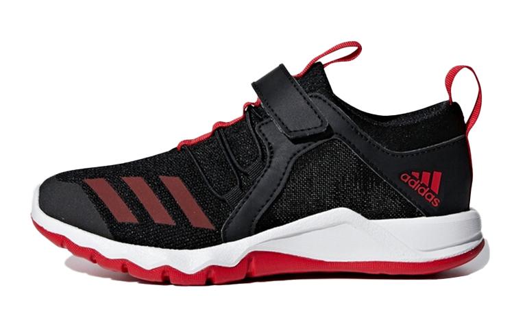 

Adidas Rapidaflex El K Slip Resistant And Breathable Low top Kids Running Shoes Black Red Kids D96628 29