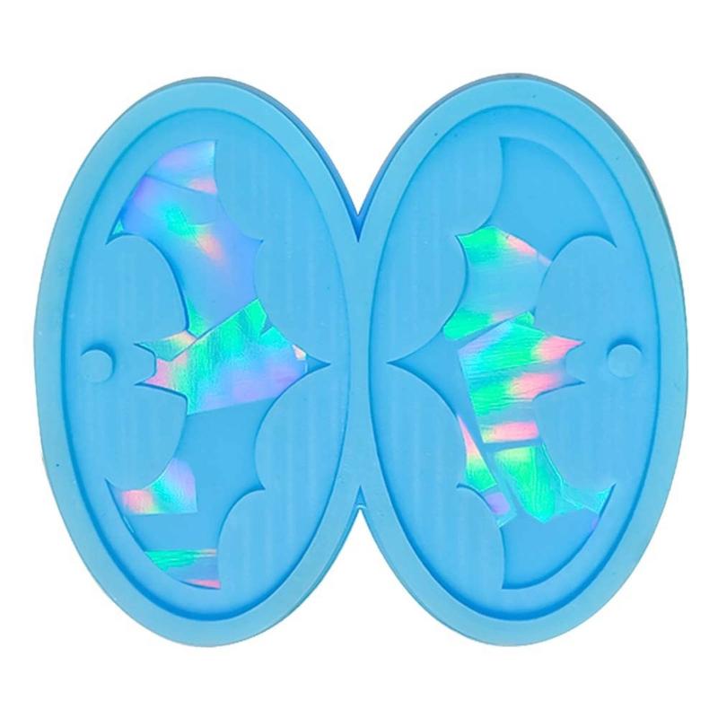 

Silicone Bat Earring Mold Epoxy Resin Molds Jewelry Casting Tools Ear Hooks for DIY Holographic Ear Drop Charm Pendant синий