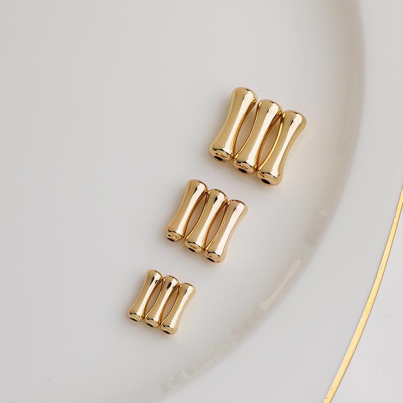 14K Gold Filled Bambus-Abstandshalter Perlen - Farbbeständiges Hüftknochen-Design für DIY Schmuck