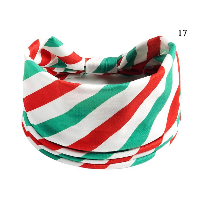 Christmas Printed Headband Sport Yoga Wide-brimmed Hairband Santa Claus Elk Elastic Hair Band Xmas Hair Accessories Headwear