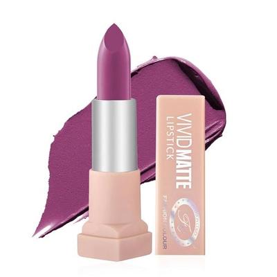 FASHION COLOUR Sametová textura Živá matná rtěnka | Dlouhotrvající a vysoce pigmentovaný finiš | Dlouhotrvající, Hydratační | 3,8g | Dica Purple